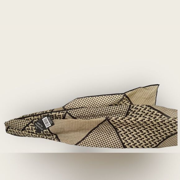 Tan & brown scarf made in Japan, NWT - Picture 2 of 5